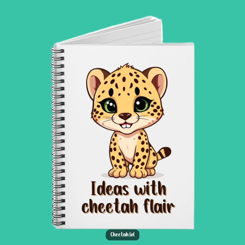 Funny Cheetah Cub Style Notebook: Jot Down Ideas with Fierce Flair