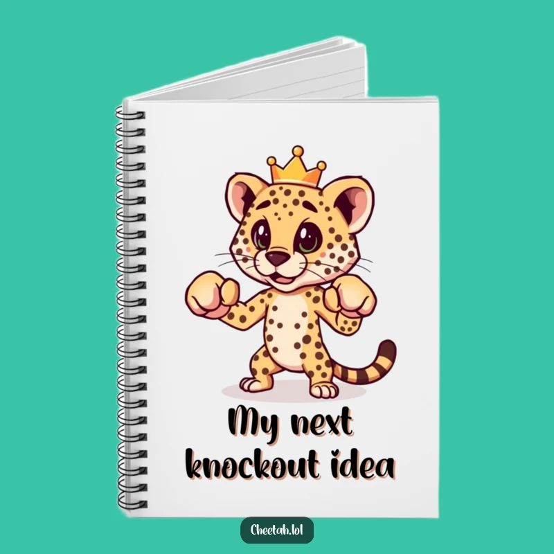 Funny Cheetah Boxing Notebook: Jot Down Ideas with Regal & Punchy Wit