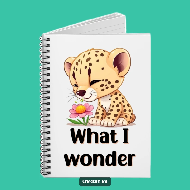 Funny Cheetah Cub Wonder Notebook - Jot Down Your Curious Thoughts