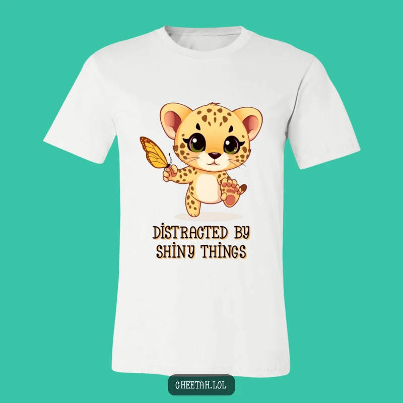Funny Cheetah Cub Chase T-Shirt: Embrace Playfulness with Adorable Style