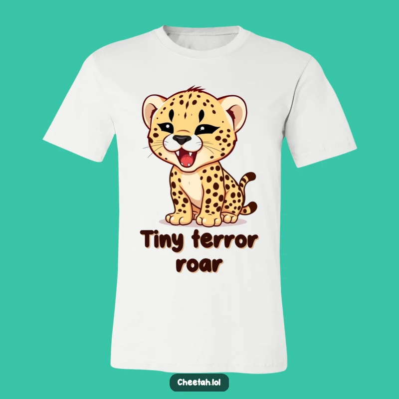 Funny Cheetah Cub Roar T-Shirt - Tiny Fierce Predator Humorous Apparel Gift