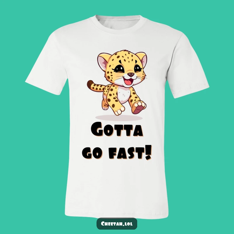 Funny Cheetah Cub T-Shirt - High-Energy Humor for Animal Lovers Gift