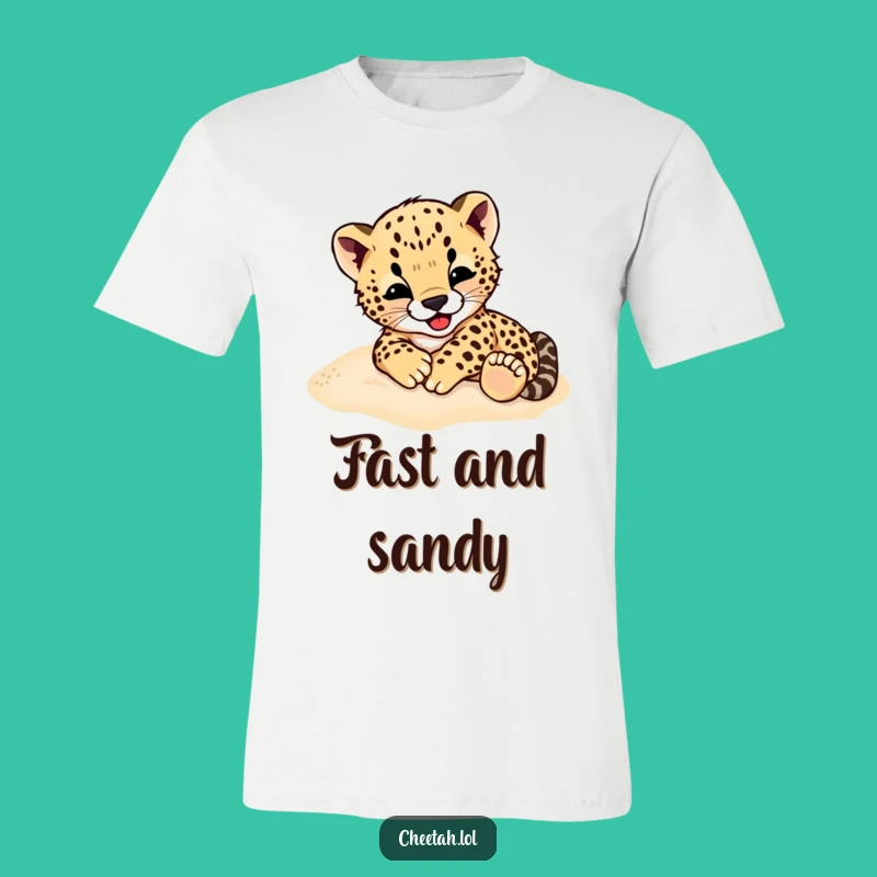 Funny Cheetah Cub T-Shirt: Show Your Playful Side with a Rolling Character, Fun Gift