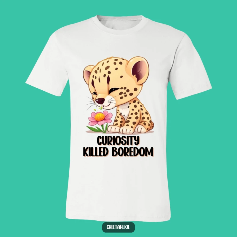 Funny Cheetah Cub Wonder T-Shirt - Adorable Animal Apparel for Curious Souls
