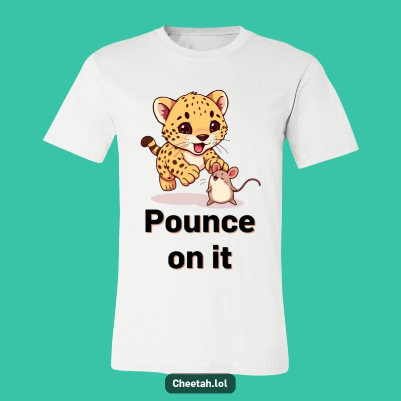Funny Cheetah Cub T-Shirt: Playful Pounce for Hilarious Style
