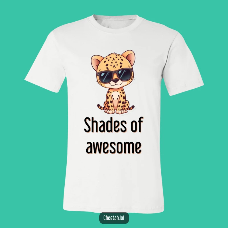 Funny Kawaii Cheetah T-Shirt: Cool Vibes with Sunglasses and Style