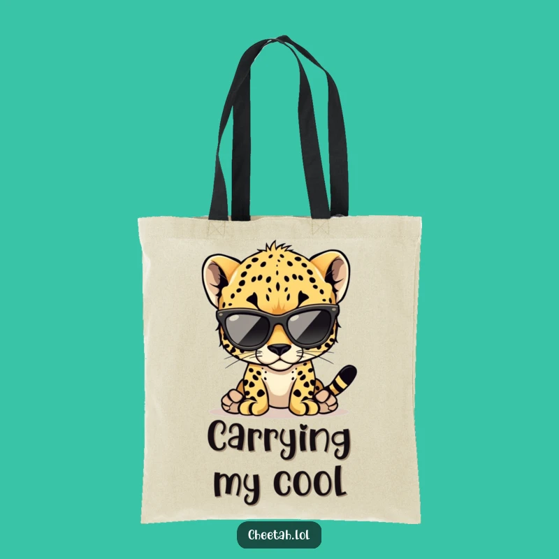 Funny Cheetah Cub Tote Bag: Carry Your Coolness with Cub Style