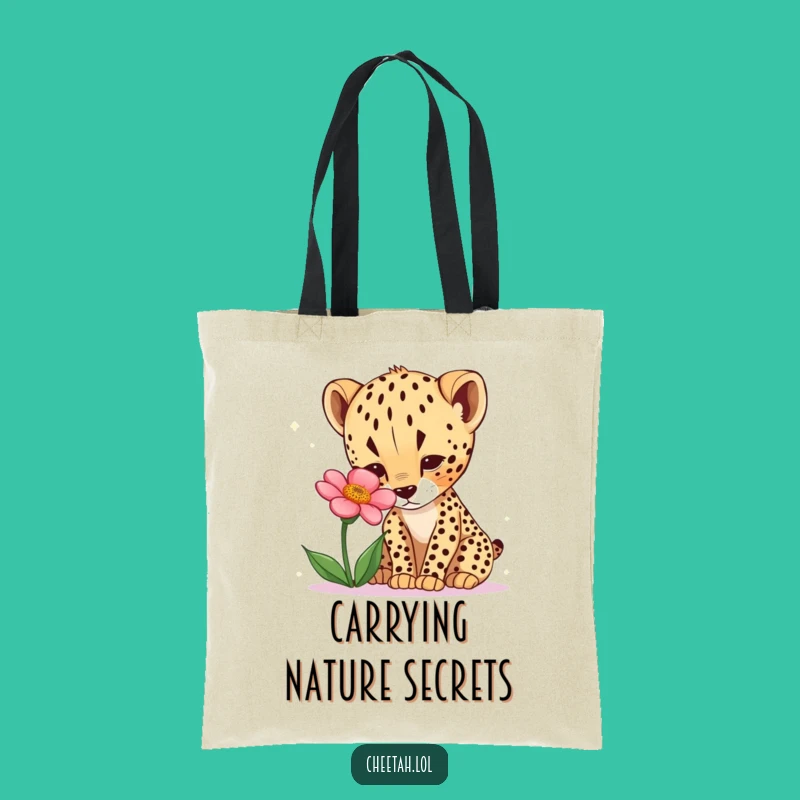 Funny Curious Cheetah Cub Bloom Tote Bag - Carry Your Discoveries!