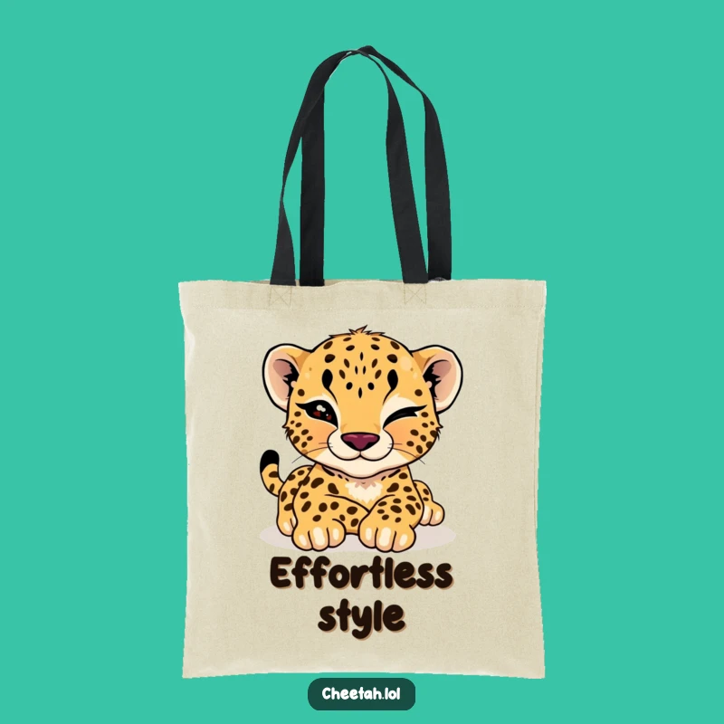 Funny Cheetah Cub Wink Tote Bag: Carry Your Cool Confidence