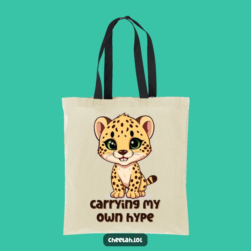 Funny Cheetah Cub Style Tote Bag: Carry Your Essentials with Fierce Fashion