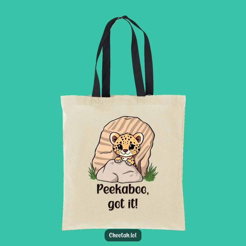 Funny Cheetah Cub Tote Bag - Stylish and Humorous Grocery Hauler Gift