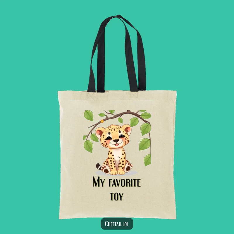 Funny Cheetah Cub Vine Tote Bag: Carry Your Wild Side