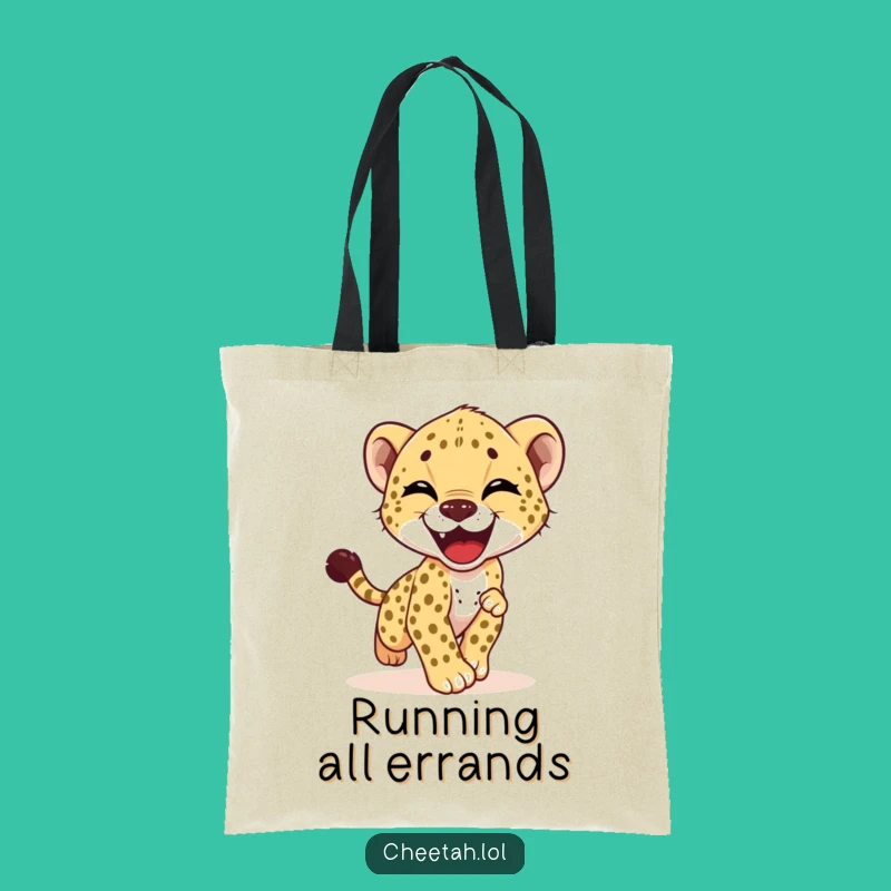 Funny Cheetah Cub Tote Bag - Carry Your Laughs with This Joyful Bag