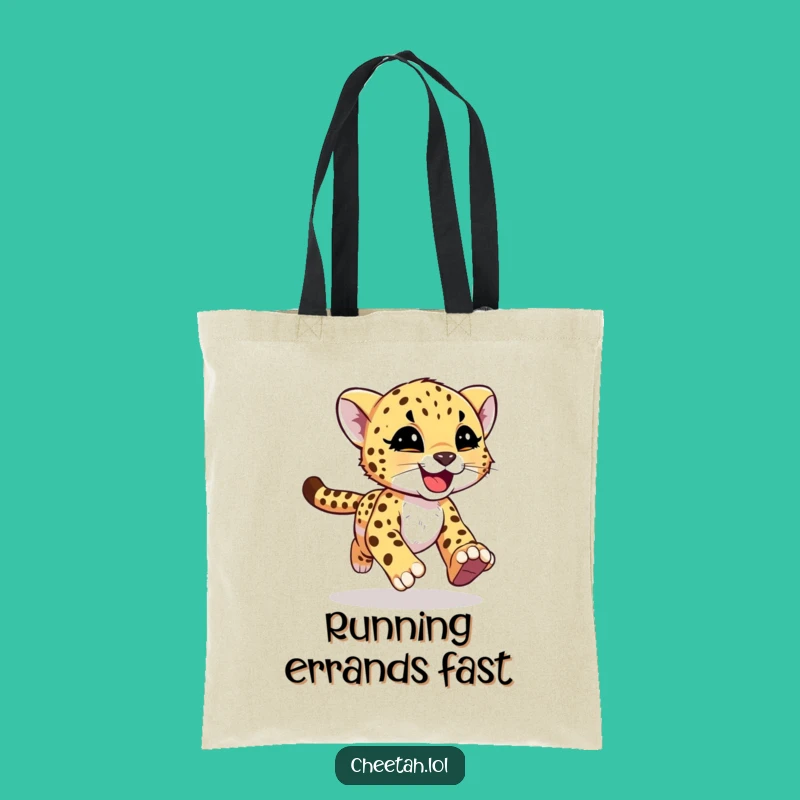 Funny Cheetah Cub Tote Bag - Carry Your Energy with Style Gift